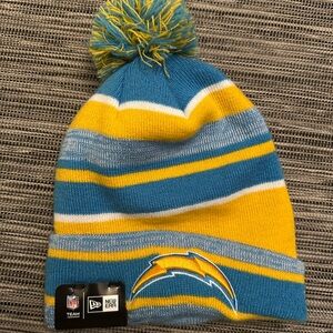 New Era Blue and Yellow Striped Beanie